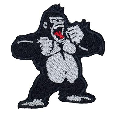 Imagem de CLOVER INTER Emblema bordado King Kong Iron on Patch para jeans, roupas, bolsas, jaquetas, bonés