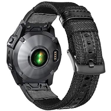 Imagem de Olytop Pulseira de relógio de nylon Fenix 7X/Fenix 6X/Fenix 5X, ajuste rápido de 26 mm, nylon esportivo com pulseira de substituição para relógio Garmin Fenix 6X Pro/Fenix 5X Plus, Fenix 3/3 HR,