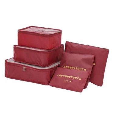 Imagem de KIT 6 Necessaire Organizador De Mala Bolsa de Viagem Travel Bag - Attu