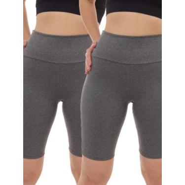 Imagem de Kit 2 Peças - Bermuda Feminina Legging Ciclista Cintura Alta Suplex Ac