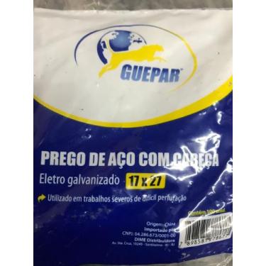 Imagem de Prego de aço com cabeça 17x27 - Guepar