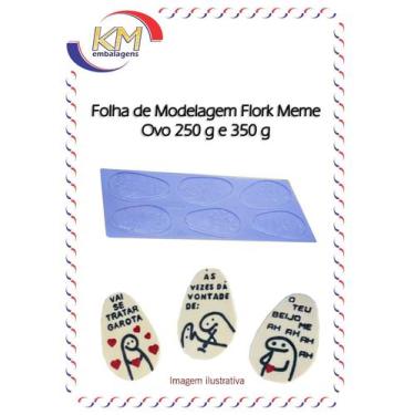 Imagem de Folha de modelagem Flork Meme Ovo 250g e 350g - páscoa, ovo de colher,