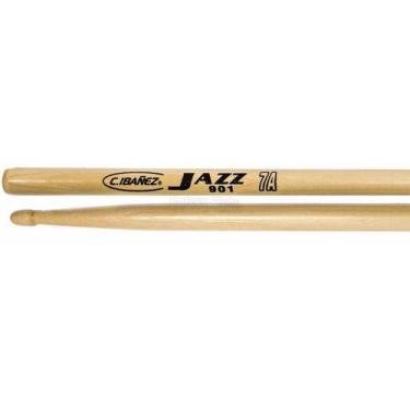 Imagem de Baqueta C. Ibañez Premium Series Jazz 901 Padrão 7A com Ponta de Flech