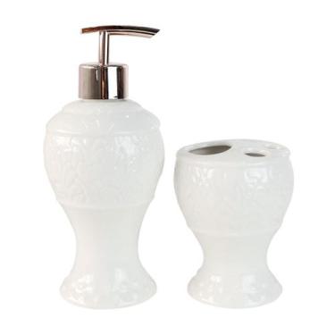 Imagem de Jogo de banheiro de porcelana 2 peças 250ml - Sanxia