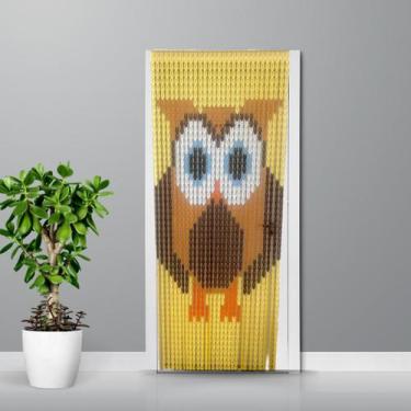 Imagem de Cortina de Porta Coruja Divide Cômodos Separa Ambientes Interno e Exte