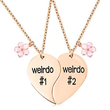 Imagem de MJartoria Colar Best Friend Partners in Crime Gravado BFF para 2 Colar de Amizade Presentes de Aniversário Dia dos Namorados, liga + aço inoxidável