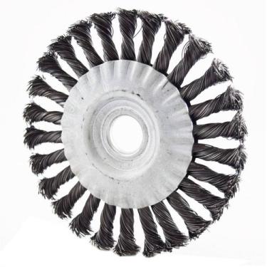 Imagem de Escova de Aço Carbono Circular Trançada 4.1/2x1/2x7/8 - Abrasfer 