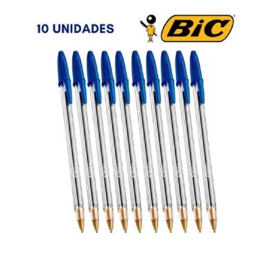 Imagem de Caneta BIC Esferográfica Cristal Dura Mais A Clássica Ponta Média Kit 