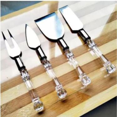 Imagem de Conjunto de Talheres em Inox Para Queijo 4 Unidades - Casita