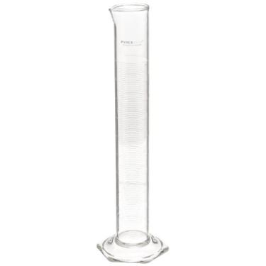 Imagem de Corning Pyrexplus Cilindros de escala métrica única revestidos de vidro borossilicato, graduado, TD, capacidade de 500 mL (caixa com 4)