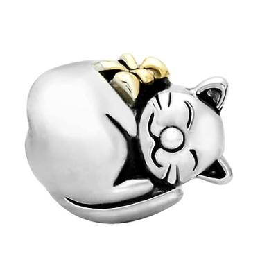 Imagem de OutstandLong Berloque para pulseiras Pandora com estampa de pata para presente de dia das mães, joias, Metal, Base