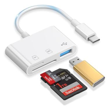 Imagem de Leitor de cartão SD USB C MOKEMAKE para iPhone 16, certificado Apple MFi, 3 em 1, adaptador de câmera digital micro SD, compatível com iPhone, iPad, Mac e dispositivos USB C