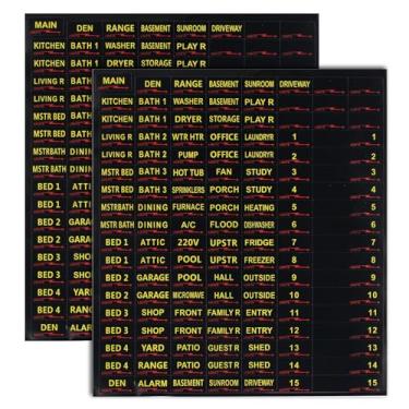 Imagem de NQEUEPN 2 folhas (258 peças) etiquetas de disjuntor, etiquetas autoadesivas para caixa de disjuntores, à prova d'água, adesivos de painel de disjuntor elétrico, adesivos para uso comercial doméstico