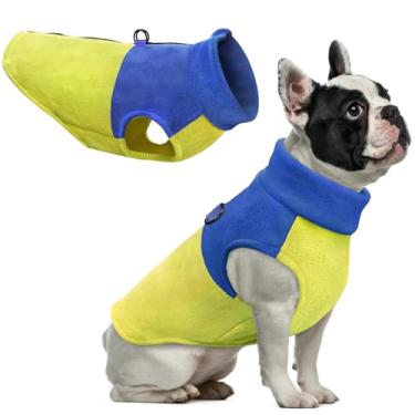 Imagem de Idepet Colete de lã para cães, suéter quente com zíper, jaqueta para cães com coleira em D, casaco de inverno para clima frio, moletom com capuz para cães pequenos e médios meninos e meninas