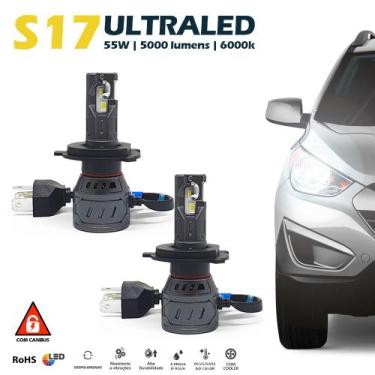 Imagem de Par Lâmpadas H4 Farol Alto Baixo Suzuki SX4 Ultra Led 10000 Lumens Can