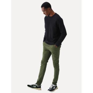 Imagem de Calça Aramis Masculina Chino Color Basica Verde Militar, 40