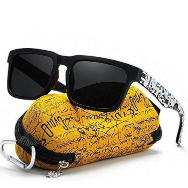 Imagem de Óculos de Sol Masculino Kdeam Estilo Surf Quadrado Hastes Estampadas P