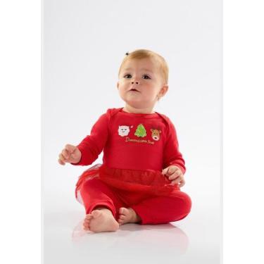 Imagem de Macacão para Bebê Menina em Suedine com Saia Up Baby, M