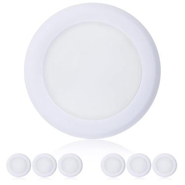 Imagem de Luminária de teto TOPELER, pacote com 6 LED regulável, 15 W, 1000 lm