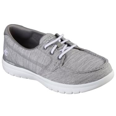 Imagem de Skechers Sapato náutico feminino, Cinza, 38