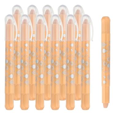 Imagem de PATIKIL Giz de cera de gel aquarela, 12 peças de giz de cera laváveis para colorir, desenhar, pintar, giz de cera bege