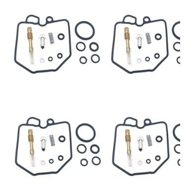 Imagem de Kit de reparo de carburador Parafuso de ar de junta de válvula de agulha compatível com CX650C GL650 Silver Wing 650 1983 CX GL 650 C I (4 conjuntos)
