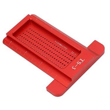 Imagem de T Tipo de Régua de Rabiscos de Madeira, Ferramenta de Marcação de Liga de Alumínio Com Medidor de Posicionamento de Orifício para Projetos de Bricolage