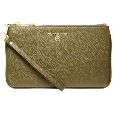 Imagem de Michael Kors Bolsa de pulso Jet Set com zíper superior médio, Verde safári, One Size