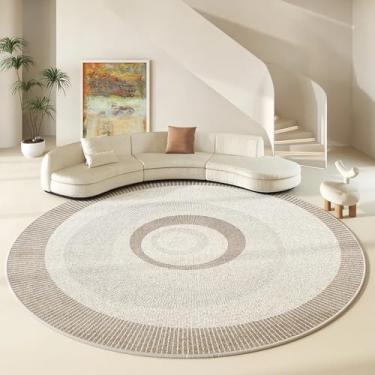 Imagem de Tapete redondo grande para sala de estar, estilo antiderrapante, mesa de centro, tapetes para quarto, cadeira giratória, b, 300X300cm
