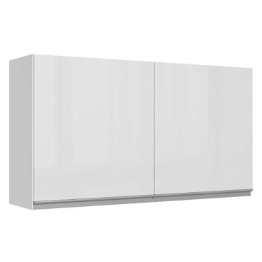 Imagem de Armário Aéreo Acordes Glamy 100% MDF120 cm 2 Portas Branco Madesa