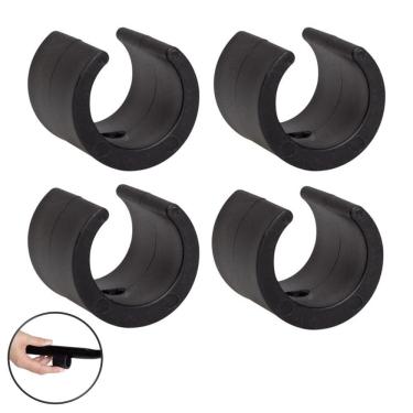 Imagem de Kit 4 Peças Proteção Para Pés Cadeiras 22,22mm Redondo Preto - 2307 Mor