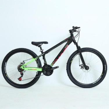 Imagem de Bicicleta Viking X TUFF44 Xwide Aro 26 Freio a Disco 21V Preto verde d