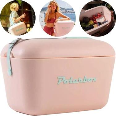 Imagem de Retrô Cooler Polarbox Original Rosa Nude 20L Estilo E Refrigeração