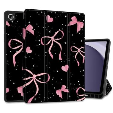 Imagem de MEEgoodo Capa para Samsung Galaxy Tab A9 Plus de 11 polegadas 2024 2023 com suporte para caneta S, capas para tablet inteligente A9+ com suporte de três dobras de couro + capa traseira de TPU macio +