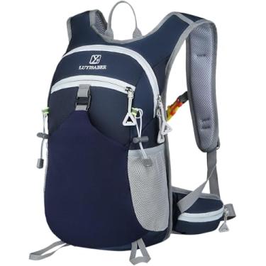 Imagem de Mochila de Hidratação 2L Premium, Impermeável, com Bolsos Múltiplos e Apito de Emergência para Trilhas, Bike, Corrida, Camel bag (Azul)