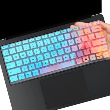 Imagem de Capa de teclado para laptop Microsoft Surface 7 (7ª edição Copilot+ PC) 13,8/Surface Laptop 7 15 polegadas, capa protetora de teclado com layout em inglês dos EUA - colorida