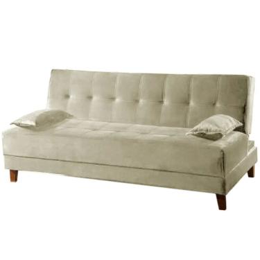 Imagem de Sofá Cama Arpoador 2 Lugares 185cm Tecido Suede Innove Cor Bege