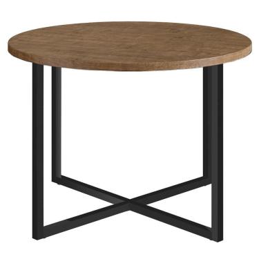 Imagem de Mesa De Centro Redonda Média Volpi 27857 Vermont Base Preta - Artesano