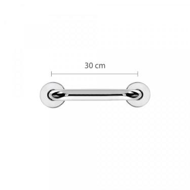 Imagem de Barra Apoio De 30 Cm Em Aço Inox ø7/8" 25mm Ba78/3 Cromado