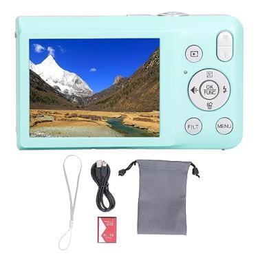 Imagem de Câmera digital GRCFUMO, câmera digital compacta, gravação de vídeo Filtros de beleza, câmera de vlogging de disparo de ponto compacto para registro de turnê (Green)