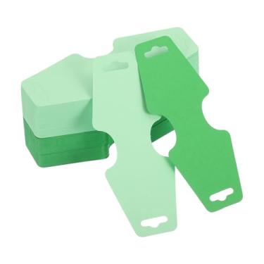 Imagem de PATIKIL Cartões de exibição de colar e pulseira, 200 peças de joias porta-cartões em branco embalagem de joias para pendurar colares brincos acessórios de faixa de cabelo (verde claro/verde escuro, 12