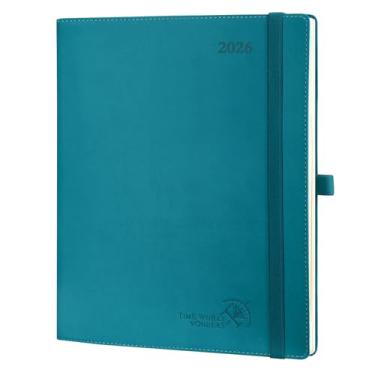 Imagem de POPRUN Agenda 2026 (grande - 21 cm x 26 cm) - Calendário semanal 2026 (janeiro de 2026 a dezembro de 2026) com horários horários, agenda semanal/mensal para gerenciamento de tempo - capa macia de