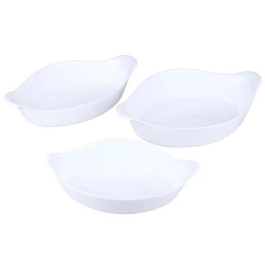 Imagem de Conjunto 3 Assadeiras Oval Opaline Marinex 1596, Branco