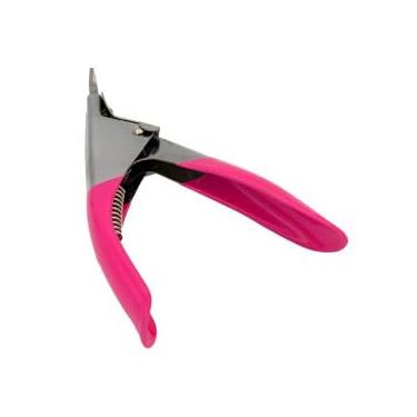 Imagem de Alicate Cortador para Unhas Postiças, Tips e Acrígel, 13cm, Rosa, Aço Inox
