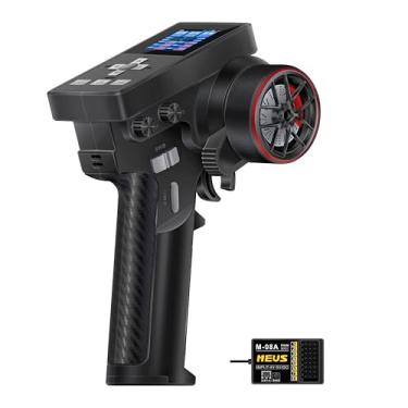 Imagem de MEUS RACING ME-8B RC Transmitter 8 Channels 2.4GHz and Receiver for 1/8 1/10 1/18 1/24 RC Crawler Car Boat TRX4 TRX4M SCX10 SCX24 Upgrades Parts (Black)