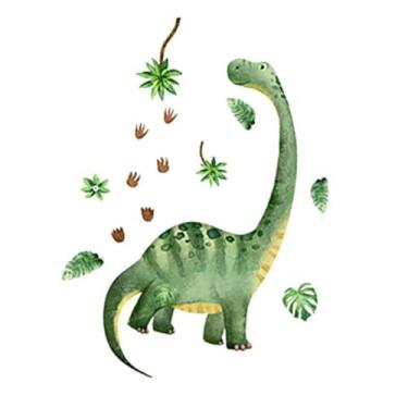 Imagem de KiBcsLic Adesivo de parede de dinossauro para porta de vidro e janela, papel de parede de fácil aplicação, faça você mesmo, para cozinha, berçário, quarto