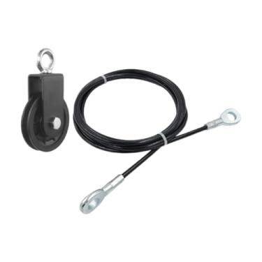 Imagem de KiBcsLic Conjunto de cabos de polia de fitness, extensão de fitness, levantamento de fio de aço, corda de treino, máquina de exercício premium, de, 1.4m