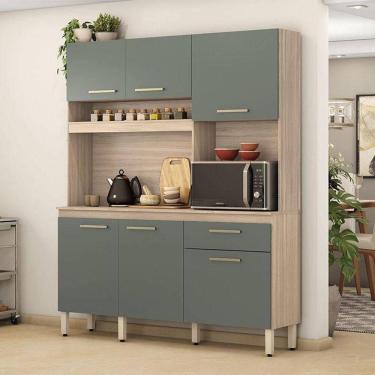 Imagem de Kit Cozinha Compacta Ambiente álamo Avena Touch Menta – Demóbile