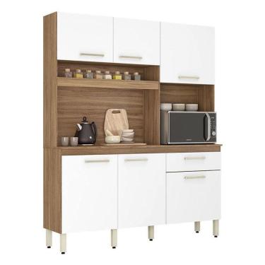 Imagem de Kit Cozinha Compacta álamo Amêndola Touch Branco – Demóbile