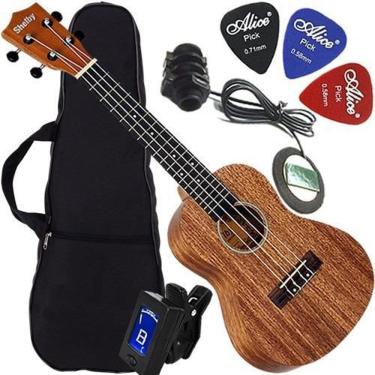 Imagem de Kit Completo Ukulele Eletroacústico Canhoto Su23M Shelby